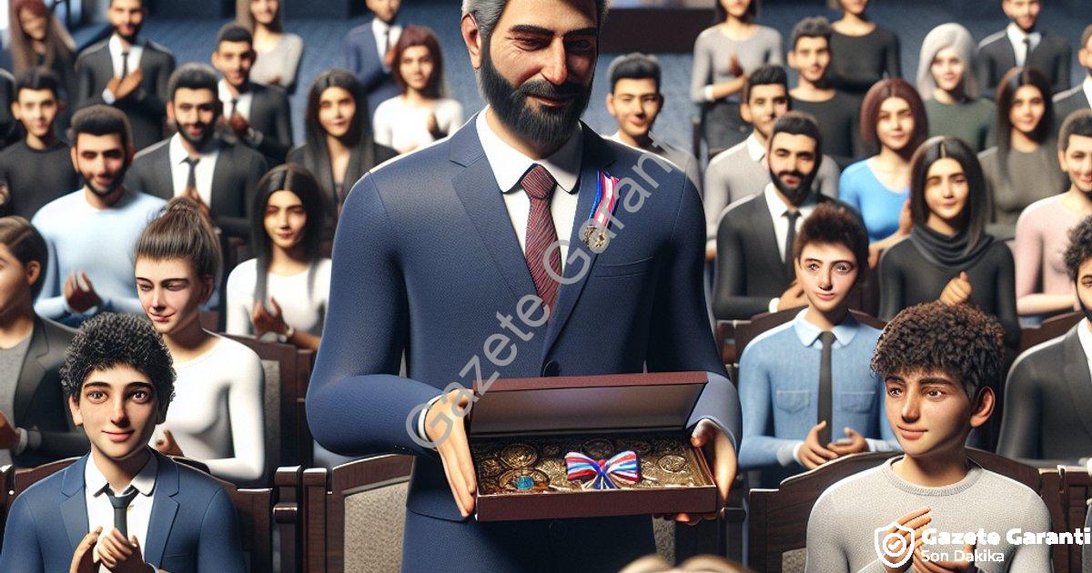 "Hisarcık Kaymakamı Atam'dan Özel Öğrencilere Anlamlı Jest" başlıklı haber için fotorealistik, profe