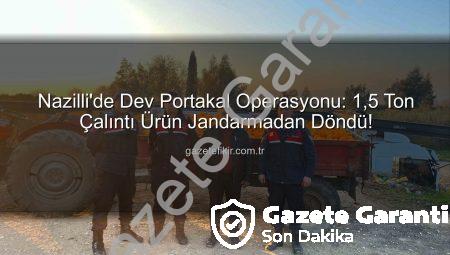 Nazilli’de Dev Portakal Hırsızlığı: Jandarmadan Hızlı Müdahale, 1,5 Ton Ürün Kurtarıldı!