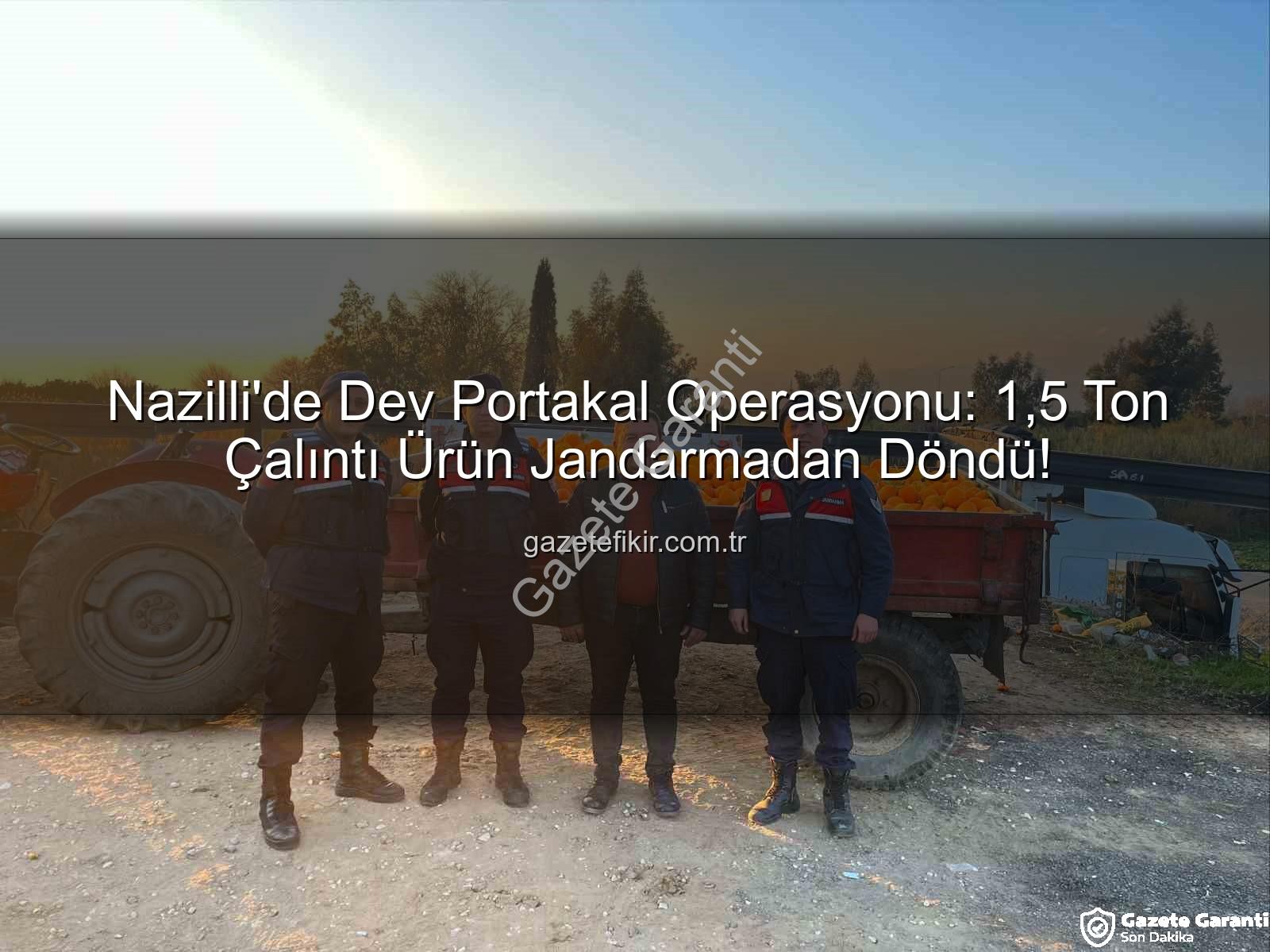 portakal hırsızlığı - Nazilli'de Dev Portakal Hırsızlığı: Jandarmadan Hızlı Müdahale, 1,5 Ton Ürün Kurtarıldı!