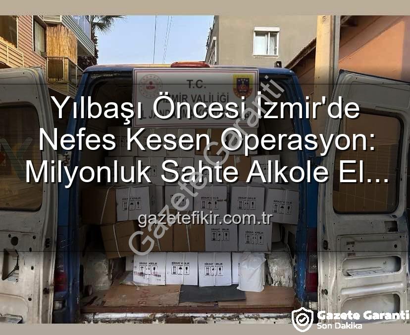 sahte alkol - İzmir'de Yeni Yıl Öncesi Nefes Kesen Operasyon: Sahte Alkole Büyük Darbe!