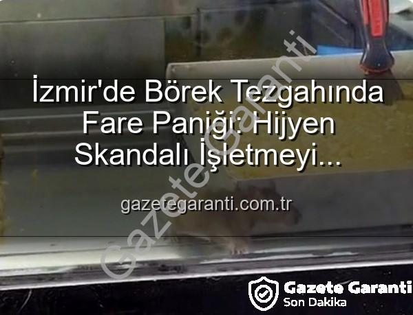 börek tezgahında fare - İzmir'de Börek Tezgahında Fare Paniği: Hijyen Skandalı İşletmeyi Mühürletti