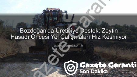 Bozdoğan’da Üreticiye Destek: Zeytin Hasadı Öncesi Yol Çalışmaları Hız Kesmiyor